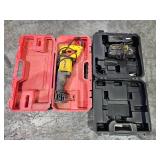 Power Tool Storage Cases W/ Reciprocating Saw& DeWalt Battery