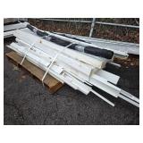 White Vinyl Fence Sections with Posts