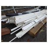 White Vinyl Fence Sections with Posts