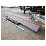 Lumber, Tin Metal, and Plastic pipe.