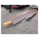 Lumber, Tin Metal, and Plastic pipe.