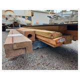 Lumber, Tin Metal, and Plastic pipe.