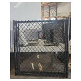 Black Chain Link Fence Gate - one gate, two pieces