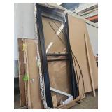 New Black Aluminum Frame Glass Door