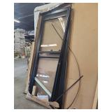 New Black Aluminum Frame Glass Door