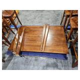 Wooden Ladder Back Chairs - Lot of 6 W/ Matching Table