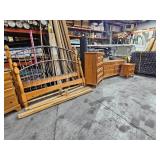 King Size Pine Headboard and Dresser Set