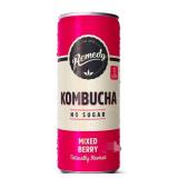 4pk Remedy Drinks Mixed Berry, Organic, Sugar Free Kombucha, 8.5oz