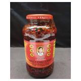 Lao Gan Ma Spicy Chili Crisp Hot Sauce Family/Restaurant Size 24.69 Oz.(700 g.) 1.54 Pound (Pack of 1)