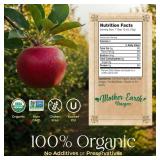 Mother Earth, Organic Apple Cider Vinegar with The Mother, Fresh Pressed Organic Apples, OACV, ACV, Raw, Unpasteurized, Unfiltered (16oz Glass Bottle)