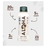ALOHA Organic Plant Based Coconut Protein Shake w/MCT Oil (4 ct, 12oz Bottle) 20g Protein, Meal Replacement, Low Sugar & Carb, Gluten-Free, Paleo, Non-GMO, No Soy, Stevia or Sugar Alcohol