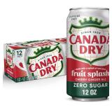 Canada Dry Zero Sugar Cherry Gingerale Fruit Splash 12oz, Pack of 12