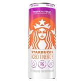 4pk Starbucks Iced Energy, Tropical Peach, Sparkling Energy Drink, 12 Fl Oz