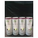 4 PK STARBUCKS REFRESHERS SPARKLING JUICE BLEND BLACK CHERRY LIMEADE 12 OZ CANS