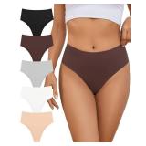 GREENBAA No Show High Rise Bikini Panties Women GREENBAA No Show High Rise Bikini Panties Women