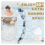 YNL Curved Shower Curtain Rod 35-82In(2.9-6.8Ft), Gold Round Rustproof Shower Rod for Bathroom Bathtub, Adjustable Arched Shower Curtain Rod, Never Rust|Extra Space|Non-Slip|Expandable|Need to Drill.  YNL Curved Shower Curtain Rod 35-82In(2.9-6.8Ft), Gold Round Rustproof Shower Rod for Bathroom Bathtub, Adjustable Arched Shower Curtain Rod, Never Rust|Extra Space|Non-Slip|Expandable|Need to Drill.