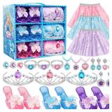 LJZJ Princess Dress Up Toys and Jewelry Boutique, Costumes Set incl Color Skirts, Shoes, Crowns, Accessories, Girls Role Play Gift for 3 4 5 6 Year old Girl Toddler ?B-day Party Favors - Retail: $30 LJZJ Princess Dress Up Toys and Jewelry Boutique, Costumes Set incl Color Skirts, Shoes, Crowns, Accessories, Girls Role Play Gift for 3 4 5 6 Year old Girl Toddler ?B-day Party Favors - Retail: $30