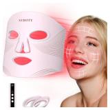 NVBOTY LED Light Therapy Mask, 4 Modes Portable with 2000mAh Rechargeable Remote, Blue, Amber, Infrared and Red Light Mask, 100 LEDs, at Home - Retail: $110 NVBOTY LED Light Therapy Mask, 4 Modes Portable with 2000mAh Rechargeable Remote, Blue, Amber, Infrared and Red Light Mask, 100 LEDs, at Home - Retail: $110