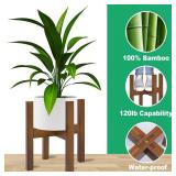 Rnined Adjustable Plant Stand Indoor,Bamboo Mid Century Modern Plants Stands, Stable Plant Holder,Fit 8 9 10 11 12 inch Pots (Pot and Plant Not Included) - Retail: $17 Rnined Adjustable Plant Stand Indoor,Bamboo Mid Century Modern Plants Stands, Stable Plant Holder,Fit 8 9 10 11 12 inch Pots (Pot and Plant Not Included) - Retail: $17