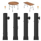 Pintuson 4 Pack Table Leg Extenders - 3 Levels Heights Adjustable Table Risers for Folding Tables, Rises 2/4/6 Inch, Suitable for Sewing Room, Puzzle Desk(Black) - Retail: $26 Pintuson 4 Pack Table Leg Extenders - 3 Levels Heights Adjustable Table Risers for Folding Tables, Rises 2/4/6 Inch, Suitable for Sewing Room, Puzzle Desk(Black) - Retail: $26