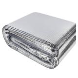 winemana Window Insulation Roll, 48IN x 20FT Reflective Heat Shield Bubble Film, Double-Sided Aluminum Foil Insulation, Weatherproof Garage Door Cover for Windows, RV, Basement, Winter and Summer - Re winemana Window Insulation Roll, 48IN x 20FT Reflective Heat Shield Bubble Film, Double-Sided Aluminum Foil Insulation, Weatherproof Garage Door Cover for Windows, RV, Basement, Winter and Summer - Re