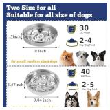 2Pcs Slow Feeder Dog Bowls - 304 Stainless Steel Dog Bowl Set with Non-Slip Base (2~5 Cups Capacity) - Heavy Duty Metal Food and Water Bowls Slows Down Pets Eating for Medium and Large Sized Dogs - Re 2Pcs Slow Feeder Dog Bowls - 304 Stainless Steel Dog Bowl Set with Non-Slip Base (2~5 Cups Capacity) - Heavy Duty Metal Food and Water Bowls Slows Down Pets Eating for Medium and Large Sized Dogs - Re