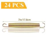 ZUQIAN 24 PCS Trampoline Springs 7 Inch Heavy-Duty Galvanized Steel Replacement Spring High Tensile Durable Trampoline Parts for Trampoline Spring High Tensile Replacement Kit with T-Hook - Retail: $2 ZUQIAN 24 PCS Trampoline Springs 7 Inch Heavy-Duty Galvanized Steel Replacement Spring High Tensile Durable Trampoline Parts for Trampoline Spring High Tensile Replacement Kit with T-Hook - Retail: $2