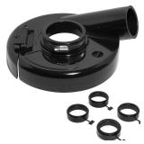 7-Inch Dust Shroud for Angle Grinder, Vacuum Connected Grinding Angle Grinder Cover with 4 Locating Rings for Concrete Stone Granite Polishing, Black - Retail: $34 7-Inch Dust Shroud for Angle Grinder, Vacuum Connected Grinding Angle Grinder Cover with 4 Locating Rings for Concrete Stone Granite Polishing, Black - Retail: $34