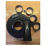 7-Inch Dust Shroud for Angle Grinder, Vacuum Connected Grinding Angle Grinder Cover with 4 Locating Rings for Concrete Stone Granite Polishing, Black - Retail: $34 7-Inch Dust Shroud for Angle Grinder, Vacuum Connected Grinding Angle Grinder Cover with 4 Locating Rings for Concrete Stone Granite Polishing, Black - Retail: $34