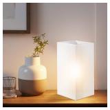 NewBiz Bri 9 Inch Square Table Lamp with White Frosted Glass Shade Stylish Ball Light Lamp for Bedroom Living Room and Bookshelf Modern Design Perfect for Home Decor, Without Bulb - Retail: $40 NewBiz Bri 9 Inch Square Table Lamp with White Frosted Glass Shade Stylish Ball Light Lamp for Bedroom Living Room and Bookshelf Modern Design Perfect for Home Decor, Without Bulb - Retail: $40