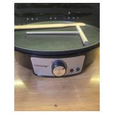 Nutrichef Electric Crepe Maker and Griddle Cooktop - Nonstick 12 Inch Aluminum Hot Plate with LED Indicator Lights and Adjustable Temperature Control - Wooden Spatula and Batter Spreader Included - Re Nutrichef Electric Crepe Maker and Griddle Cooktop - Nonstick 12 Inch Aluminum Hot Plate with LED Indicator Lights and Adjustable Temperature Control - Wooden Spatula and Batter Spreader Included - Re