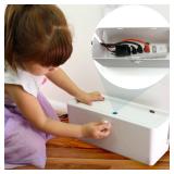 Power Strip Cover Box - Effectively Baby Proofs Power Strip with Patented Dual Lock. Convenient Side Openings for Cords and Cables. Protects Small Hands and Fingers - Retail: $19 Power Strip Cover Box - Effectively Baby Proofs Power Strip with Patented Dual Lock. Convenient Side Openings for Cords and Cables. Protects Small Hands and Fingers - Retail: $19