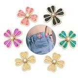 LAIFOOSHEN 6 Sets Flower Waist Tightener for Pants Women Loose Jeans,Reusable Waist Buckle Clips for Clothing Dresses Skirts Bags No Sew Jean Pins Button Decoration Accessories. - Retail: $7 LAIFOOSHEN 6 Sets Flower Waist Tightener for Pants Women Loose Jeans,Reusable Waist Buckle Clips for Clothing Dresses Skirts Bags No Sew Jean Pins Button Decoration Accessories. - Retail: $7