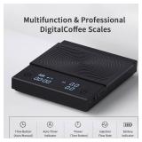 TIMEMORE Coffee Scale Basic 2.0 Electronic Espresso Scale with Water Flow Rate and Timer Function, Free Switching of Ounce/kg Units, Digital Scale for Kitchen/Baking/Cooking, Black - Retail: $59 TIMEMORE Coffee Scale Basic 2.0 Electronic Espresso Scale with Water Flow Rate and Timer Function, Free Switching of Ounce/kg Units, Digital Scale for Kitchen/Baking/Cooking, Black - Retail: $59