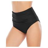 High Waisted Bikini Bottoms Tummy Control Swimsuits Bathing Suit Bottoms Swimwear for Women Solid Black 18-20 2X - Retail: $13 High Waisted Bikini Bottoms Tummy Control Swimsuits Bathing Suit Bottoms Swimwear for Women Solid Black 18-20 2X - Retail: $13
