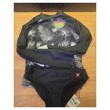Hurley Long Sleeve Rash Guard 2-Piece Swimsuit Size 8 Child - Retail: $24 Hurley Long Sleeve Rash Guard 2-Piece Swimsuit Size 8 Child - Retail: $24