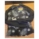 Hurley Long Sleeve Rash Guard 2-Piece Swimsuit Size 8 Child - Retail: $24 Hurley Long Sleeve Rash Guard 2-Piece Swimsuit Size 8 Child - Retail: $24