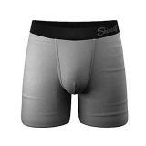 Shinesty Mens Underwear, Supportive Ball Hammock Boxer Briefs, Grey Pouch Underwear for Men, Super Soft, Breathable and Moisture Wicking Men Shinesty Mens Underwear, Supportive Ball Hammock Boxer Briefs, Grey Pouch Underwear for Men, Super Soft, Breathable and Moisture Wicking Men