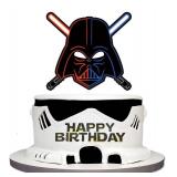 Alien War Darth Vader Happy Birthday Cake Topper, Black Glitter Alien War Cake Decorations, Star Themed Birthday Baby Shower Cake Topper Party Supplies (model 10) - Retail: $4 Alien War Darth Vader Happy Birthday Cake Topper, Black Glitter Alien War Cake Decorations, Star Themed Birthday Baby Shower Cake Topper Party Supplies (model 10) - Retail: $4