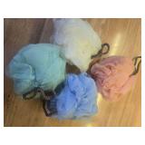 Fu Store Loofah Sponge Shower Loofahs 50g Bath Sponges Mesh Balls 4 Colors for Body Scrubber Exfoliator Wash Back Scrubber Bathroom Men Women - 4 Pack Scrubbers Cleaning Bathing Accessories - Retail:  Fu Store Loofah Sponge Shower Loofahs 50g Bath Sponges Mesh Balls 4 Colors for Body Scrubber Exfoliator Wash Back Scrubber Bathroom Men Women - 4 Pack Scrubbers Cleaning Bathing Accessories - Retail: