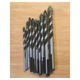 10-Piece Masonry Drill Bit Set for Concrete Tile Glass Ceramic Brick,1/8 to 1/2 Inch Drilling Bits with Triangle Handle,Tungsten Steel Alloy Tip.?Black? - Retail: $7 10-Piece Masonry Drill Bit Set for Concrete Tile Glass Ceramic Brick,1/8 to 1/2 Inch Drilling Bits with Triangle Handle,Tungsten Steel Alloy Tip.?Black? - Retail: $7