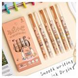 MOZXIRZ 6 Pcs Liquid Ink Rollerball Pens Cute Capybara Rolling Ball Pens Cartoon 0.5 mm Black Ink Pen Quick Drying Smooth Writing Pen Office School Supplies (Capybara) - Retail: $4 MOZXIRZ 6 Pcs Liquid Ink Rollerball Pens Cute Capybara Rolling Ball Pens Cartoon 0.5 mm Black Ink Pen Quick Drying Smooth Writing Pen Office School Supplies (Capybara) - Retail: $4