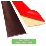 Floor Transition Strip Self-Adhesive Cover Strips Threshold Repair Floor Gap Vinyl Flooring Transitions Laminate Floor Flat Divider Strip Minimalism Oak Wood Grain Design 6.6FT (5cm, Coffee Cherry) -  Floor Transition Strip Self-Adhesive Cover Strips Threshold Repair Floor Gap Vinyl Flooring Transitions Laminate Floor Flat Divider Strip Minimalism Oak Wood Grain Design 6.6FT (5cm, Coffee Cherry) -