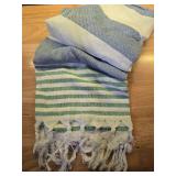 PANDUDU Turkish Beach Towel Oversized - 39\x71\in Quick Dry Sand Free Beach Towels for Adults,Extra Large Travel Towel,Cotton Lightweight Pool Bath Blanket Beach Accessories-(Blue Green) - Retail: $10 PANDUDU Turkish Beach Towel Oversized - 39\x71\in Quick Dry Sand Free Beach Towels for Adults,Extra Large Travel Towel,Cotton Lightweight Pool Bath Blanket Beach Accessories-(Blue Green) - Retail: $10