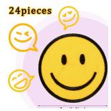 24 Pieces Smile Face Iron on Patch Yellow Happy Face Cute Applique Clothes Embroidered Vintage Iron Patches for Jeans Bags Clothing Dress Hat Jacket Craft DIY Decor - Retail: $12 24 Pieces Smile Face Iron on Patch Yellow Happy Face Cute Applique Clothes Embroidered Vintage Iron Patches for Jeans Bags Clothing Dress Hat Jacket Craft DIY Decor - Retail: $12