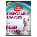 Simple Solution Female Dog Diapers  Disposable Diapers for Potty Training, Incontinence, and Heat Cycle Protection  Leak-Proof Fit for Small Dogs, 1219 Inch Waist  30 Count - Retail: $31 Simple Solution Female Dog Diapers  Disposable Diapers for Potty Training, Incontinence, and Heat Cycle Protection  Leak-Proof Fit for Small Dogs, 1219 Inch Waist  30 Count - Retail: $31