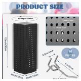 *Dented on One Side, See Photo* Geelin Rotating Countertop Display Kit with 16 Peg Hooks Four Sided Pegboard Spinner Organizer 4 x 4 x 12 Inches Retail Display Racks Revolving Metal Countertop Display *Dented on One Side, See Photo* Geelin Rotating Countertop Display Kit with 16 Peg Hooks Four Sided Pegboard Spinner Organizer 4 x 4 x 12 Inches Retail Display Racks Revolving Metal Countertop Display
