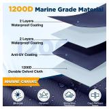 Yimisting 1200D T-Top Replacement Waterproof Boat T-Top Shade Heavy Duty Replacement T Top Fabric for Center Console Boat Cover T-Top Canvas with Storage Bag, Blue 71 x 56" (Canvas Only) Yimisting 1200D T-Top Replacement Waterproof Boat T-Top Shade Heavy Duty Replacement T Top Fabric for Center Console Boat Cover T-Top Canvas with Storage Bag, Blue 71 x 56" (Canvas Only)