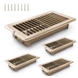 3 Pcs 4 x 8in Floor Register Vents RV Vent Cover Heavy Duty Metal Register Vent for Mobile Home Floor Heater (Brown) - Retail: $36 3 Pcs 4 x 8in Floor Register Vents RV Vent Cover Heavy Duty Metal Register Vent for Mobile Home Floor Heater (Brown) - Retail: $36