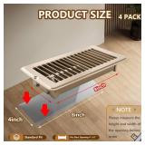 3 Pcs 4 x 8in Floor Register Vents RV Vent Cover Heavy Duty Metal Register Vent for Mobile Home Floor Heater (Brown) - Retail: $36 3 Pcs 4 x 8in Floor Register Vents RV Vent Cover Heavy Duty Metal Register Vent for Mobile Home Floor Heater (Brown) - Retail: $36